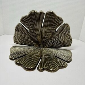 Crate & Barrel Cb2 Ginkgo Brass Wall Shelf